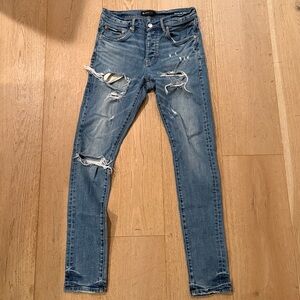 Purple Brand Camo Repair Skinny Jeans Indigo